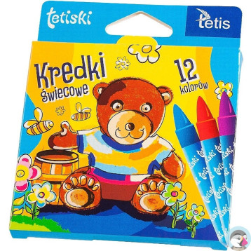 Kredki TETISKI świecowe 12kol KT015-AB TETIS