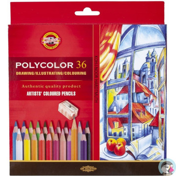 Kredki POLYCOLOR 36 kolorów 3835 KOH-I-NOOR