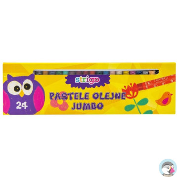 Pastele olejne JUMBO 24 kolory STRIGO SSC030