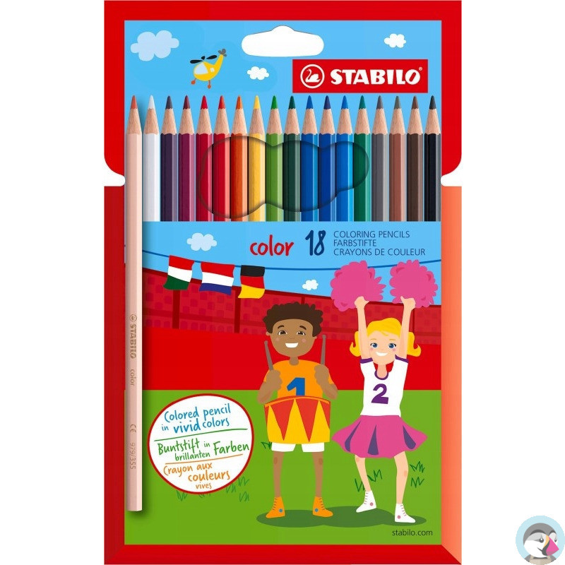 Kredki COLOR kpl 18 szt. pud. z zawieszką 1918/77-11 STABILO