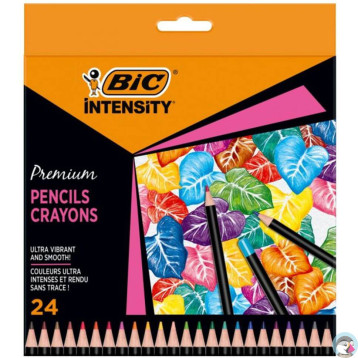 Kredki ołówkowe Intensity Premium w pudełku 24 kolory 9678231 BIC