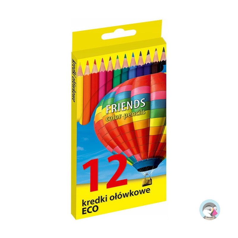 Kredki ołówkowe FRIENDS ECO 12 kolorów 170-2302