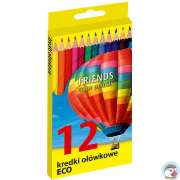 Kredki ołówkowe FRIENDS ECO 12 kolorów 170-2302