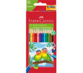 Kredki ECO COLOUR trójkątne 12 kol. + temperówka 120523 FABER-CASTELL
