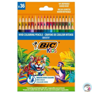 Kredki drewniane ECO SMOOTH 36 kolorów 525788 BIC
