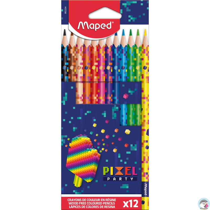 Kredki PIXEL 12 sztuk 862204 MAPED