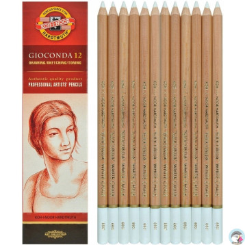 Kredka pastelowa GIOCONDA biała (12szt.)8801 KOH-I-NOOR