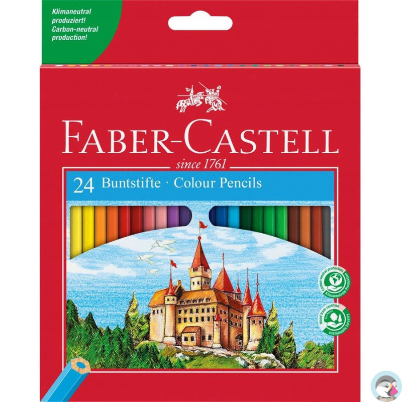 Kredki ZAMEK 24 kolory opakowanie kartonowe 120124 FC FABER-CASTELL