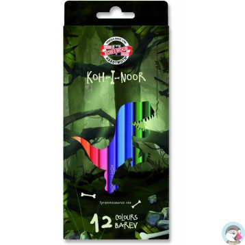 Kredki 12 kolorów DINO 3592 KOH-I-NOOR