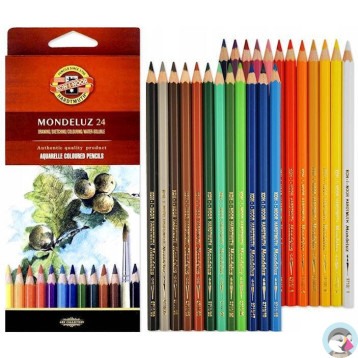 Kredki akwarelowe MONDELUZ 24 kolory 3718 KOH-I-NOOR