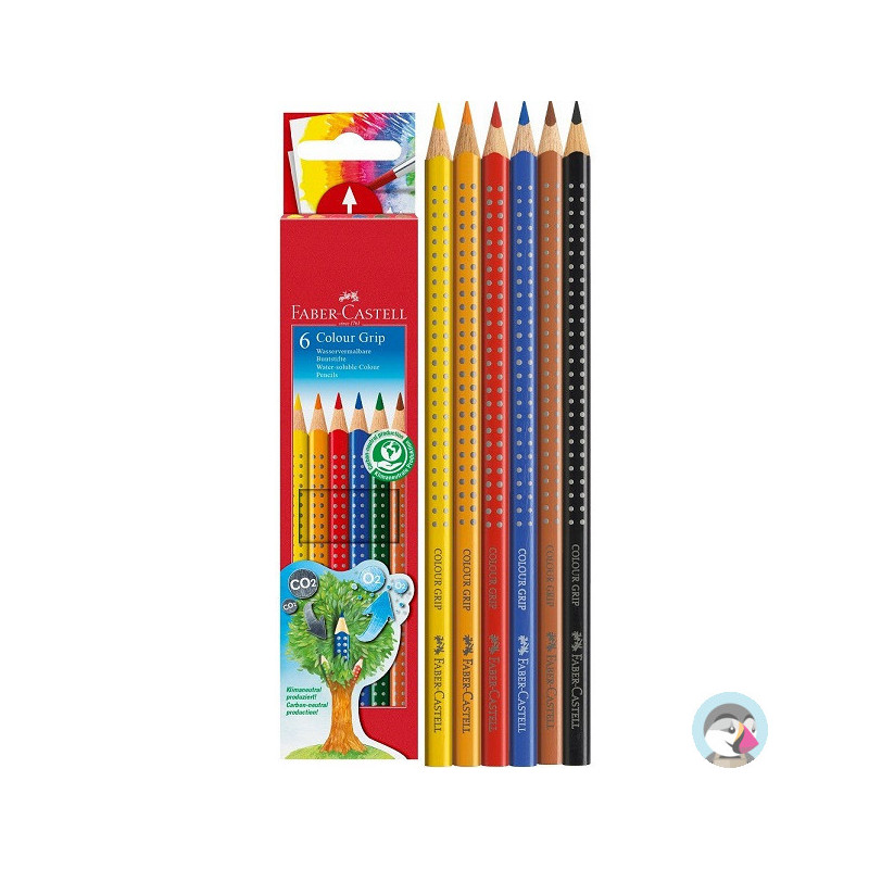Kredki GRIP 2001 6 kolorów opak. kartonowe 112406 FABER-CASTELL