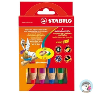 Kredki STABILO WOODY 8806 3in1 6kol.