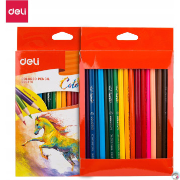 Kredki ołówkowe trójkątne COLORUN 18 kolorów EC00310 DELI