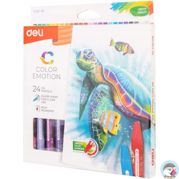 Pastele olejne COLOR EMOTION 24 kolory EC20120 DELI