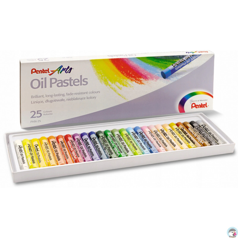 Kredki pastele olejne PENTEL 25kolorów PHN25
