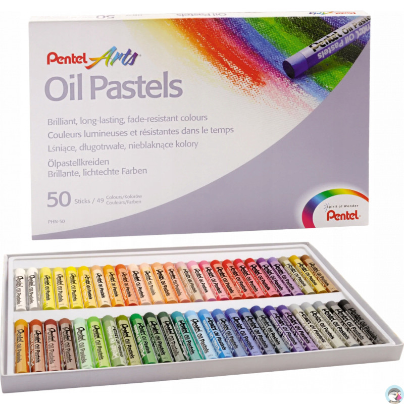 Kredki pastele olejne PENTEL 50kolorów PHN50