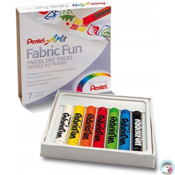 Kredki pastele do tkanin PENTEL 7kolorów PTS7