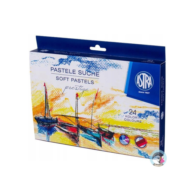 Pastele suche zestaw 24 kolory PRESTIGE kwadratowe 323120002 ASTRA