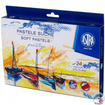 Pastele suche zestaw 24 kolory PRESTIGE kwadratowe 323120002 ASTRA