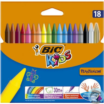 Kredki świecowe 18kol. Plastidecor 829771 BIC