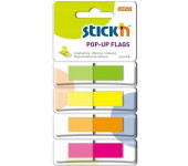 Zakładki indeksujące w podajniku 45x12mm 160/4 kolory 26017 STICK&acute N