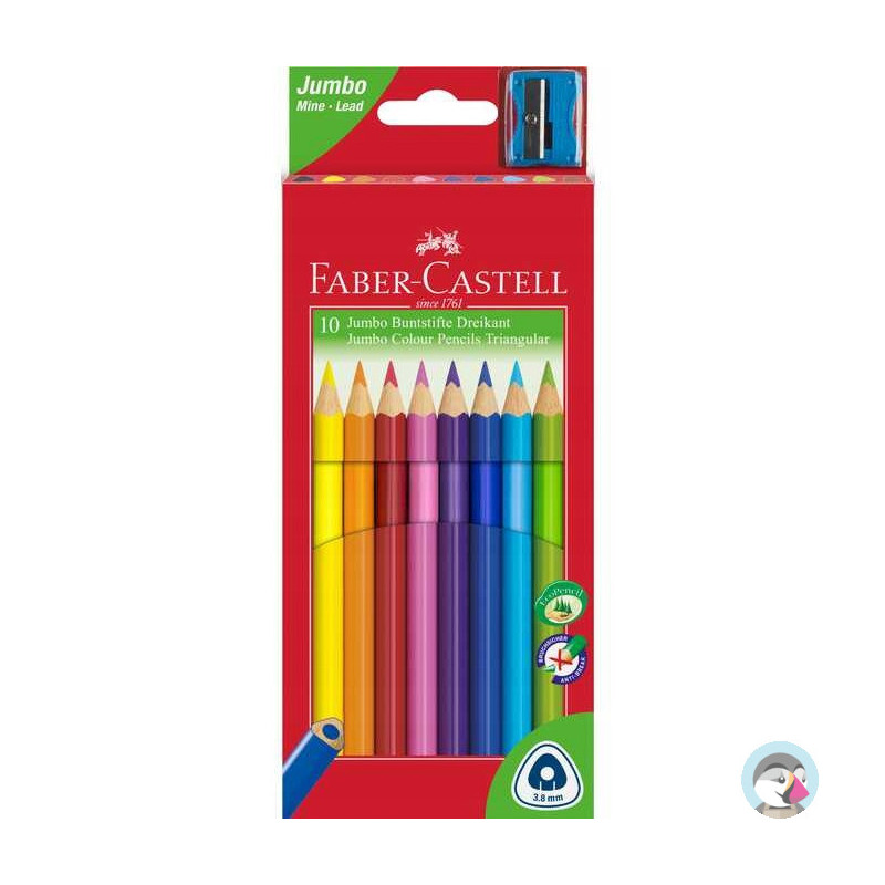 Kredki trójkątne FABER-CASTELL Junior Grip 10 kolorów 116510 FC