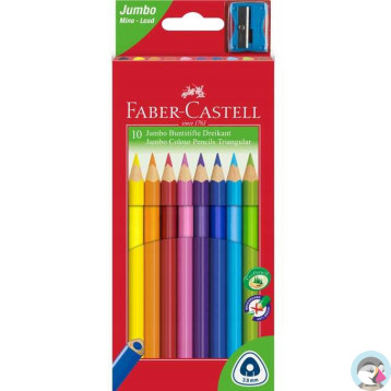 Kredki trójkątne FABER-CASTELL Junior Grip 10 kolorów 116510 FC