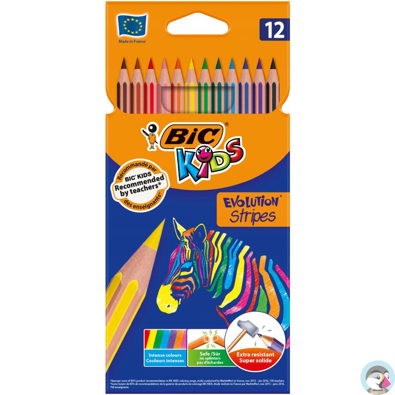 Kredki Eco Evolution Stripes 12kolorów 82902910 BIC