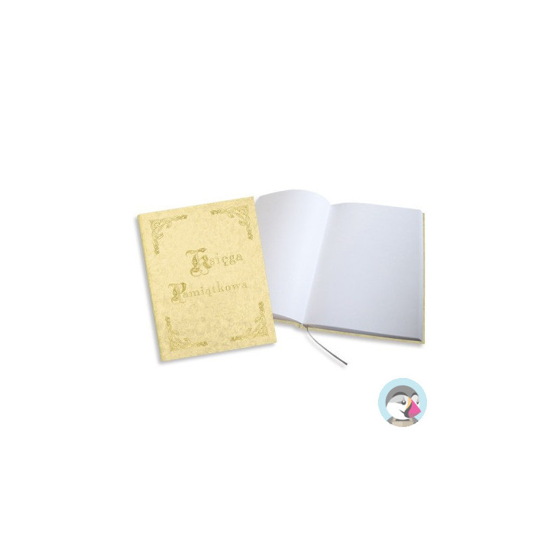 Księga Pamiątkowa złocona beżowa 255x320mm 100kartek 319-033 WARTA