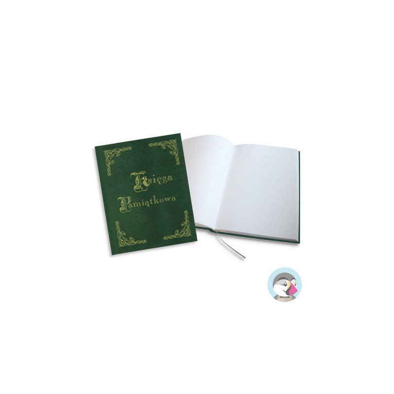 Księga Pamiątkowa złocona zielona 255x320mm 100kartek 319-037 WARTA