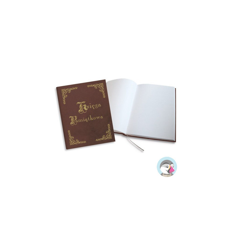 Księga Pamiątkowa złocona brązowa 255x320mm 100kartek 319-034 WARTA