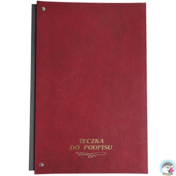 Teczka do podpisu 10k harmonijka bordowa 920-015 WARTA