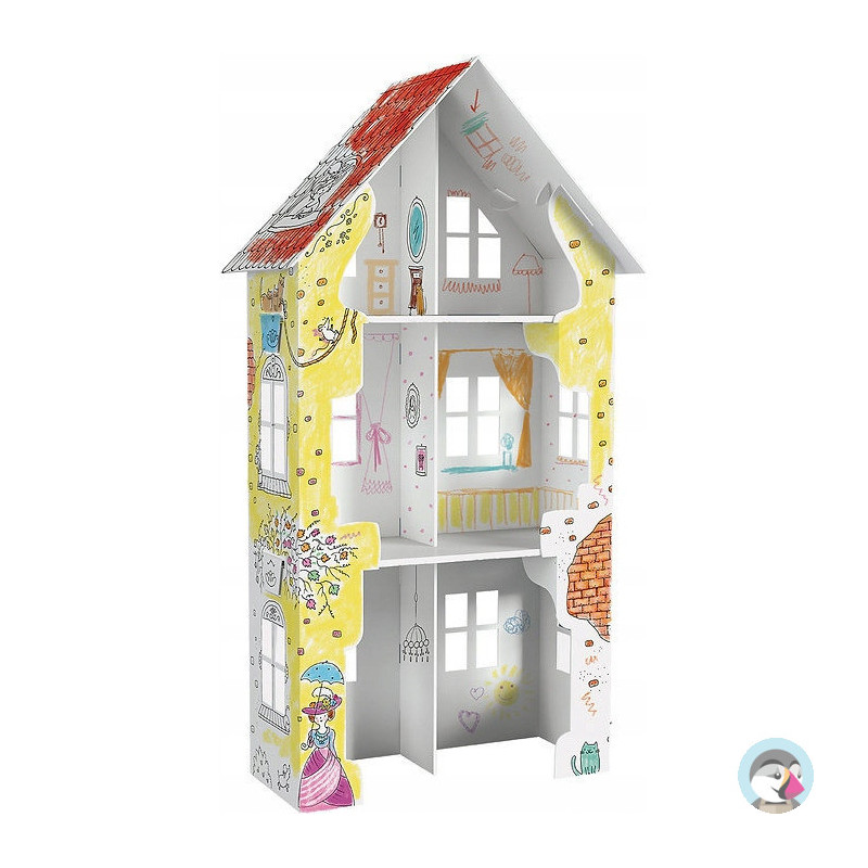 Kolorowanka składana 3D XXL Domek ul.Fiołkowa 4 PD-000201 MONUMI
