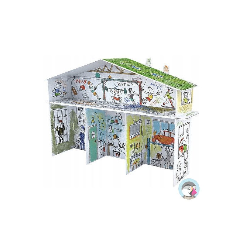 Kolorowanka składana 3D XXL Domek tylko dla chłopaków PD-000203 MONUMI
