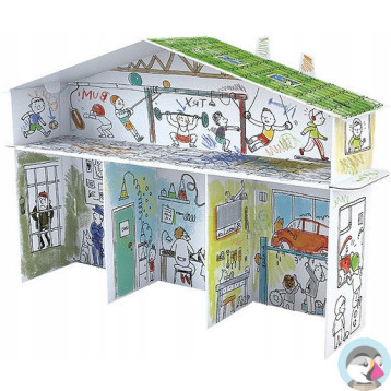 Kolorowanka składana 3D XXL Domek tylko dla chłopaków PD-000203 MONUMI