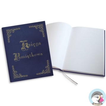 Księga Pamiątkowa złocona granatowa 255x320mm 100kartek 319-036 WARTA