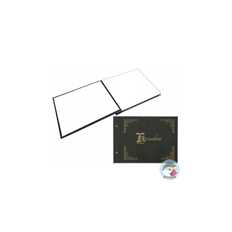 Kronika 345x255mm pozioma złocona czarna 1824-319-018 WARTA