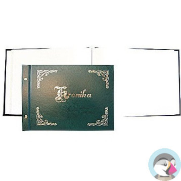 Kronika 345x255mm pozioma zielona złocona 1829-319-032 WARTA