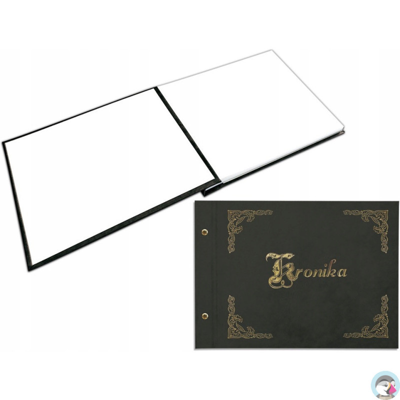 Kronika A3 415x297mm pozioma złocona czarna 1829-319-019 WARTA