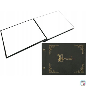 Kronika A3 415x297mm pozioma złocona czarna 1829-319-019 WARTA