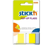 Zakładki indeksujące 45x25mm w podajniku żółte 50szt STICK`N 26022