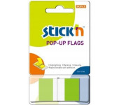 Zakładki indeksujące 45x25mm w podajniku zielone 50szt STICKN 26023