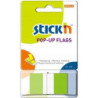 Zakładki indeksujące 45x25mm w podajniku zielone 50szt STICKN 26023