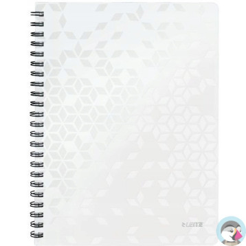 Kołonotatnik LEITZ WOW A4 80k PP kratka biały 46380001