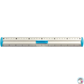 Linijka aluminiowa 30cm uchwyt niebieski BL040-NC TETIS