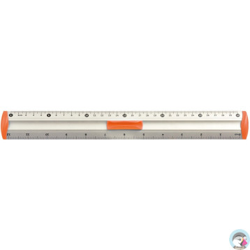 Linijka aluminiowa 30cm uchwyt pomarańczowy BL040-PC TETIS