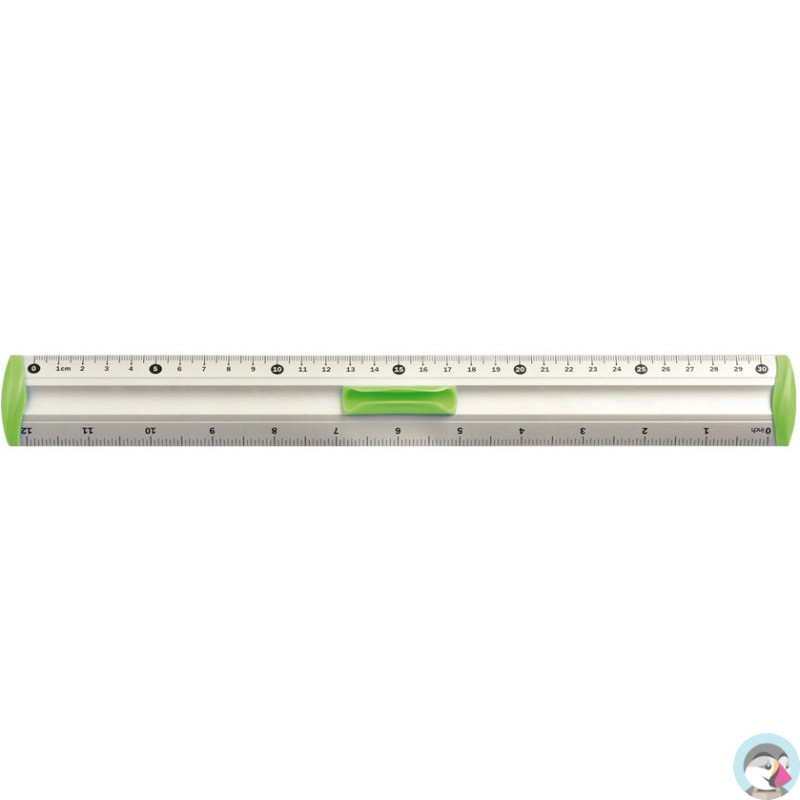 Linijka aluminiowa 30cm uchwyt zielony BL040-ZC TETIS