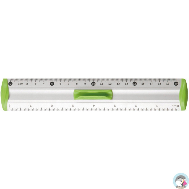 Linijka aluminiowa 20cm uchwyt zielony BL040-ZB TETIS