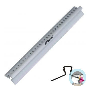 Linijka aluminiowa 50cm z uchwytem 30319 LENIAR