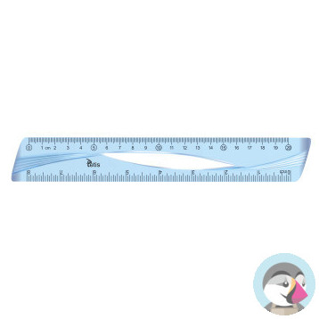 Linijka 20cm NIEBIESKA BL012-B TETIS